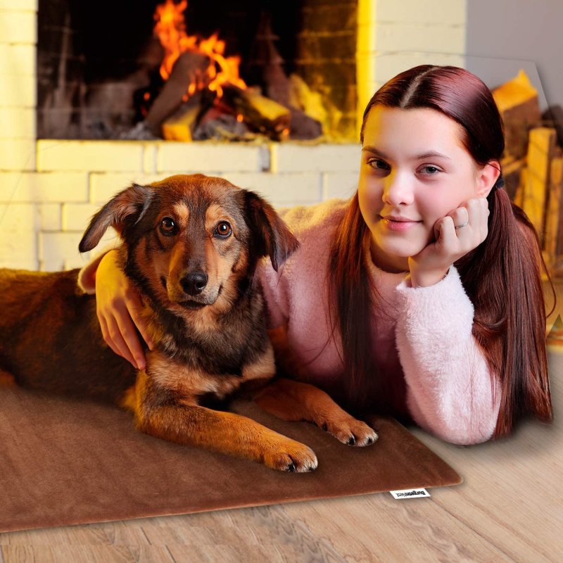 Pet Heating Pad for Dogs Cats with Timer Upgraded Electric Heated Pad Temperature Adjustable Pet Bed Warmer Blanket Mat Auto Pow