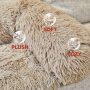 Sagging Calming Couch Protector Pet Bed, Soft Plush Dog Sofa Mat Cover for Furniture Protector with Removable Washable Cover