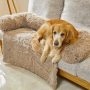 Sagging Calming Couch Protector Pet Bed, Soft Plush Dog Sofa Mat Cover for Furniture Protector with Removable Washable Cover