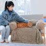 Sagging Calming Couch Protector Pet Bed, Soft Plush Dog Sofa Mat Cover for Furniture Protector with Removable Washable Cover