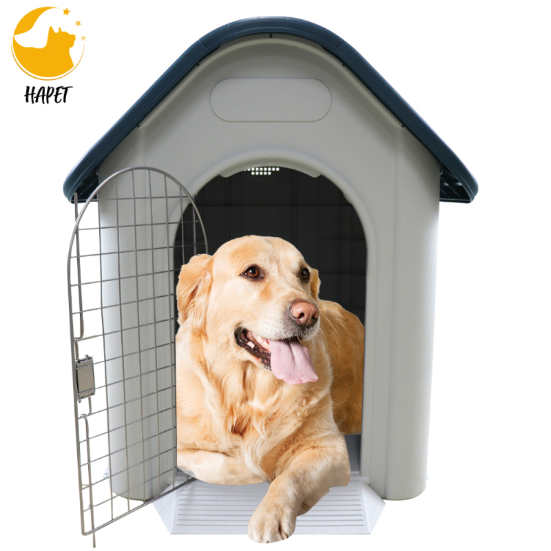 Indoor Outdoor Doghouse with Weatherproof Floor Dog Kennel