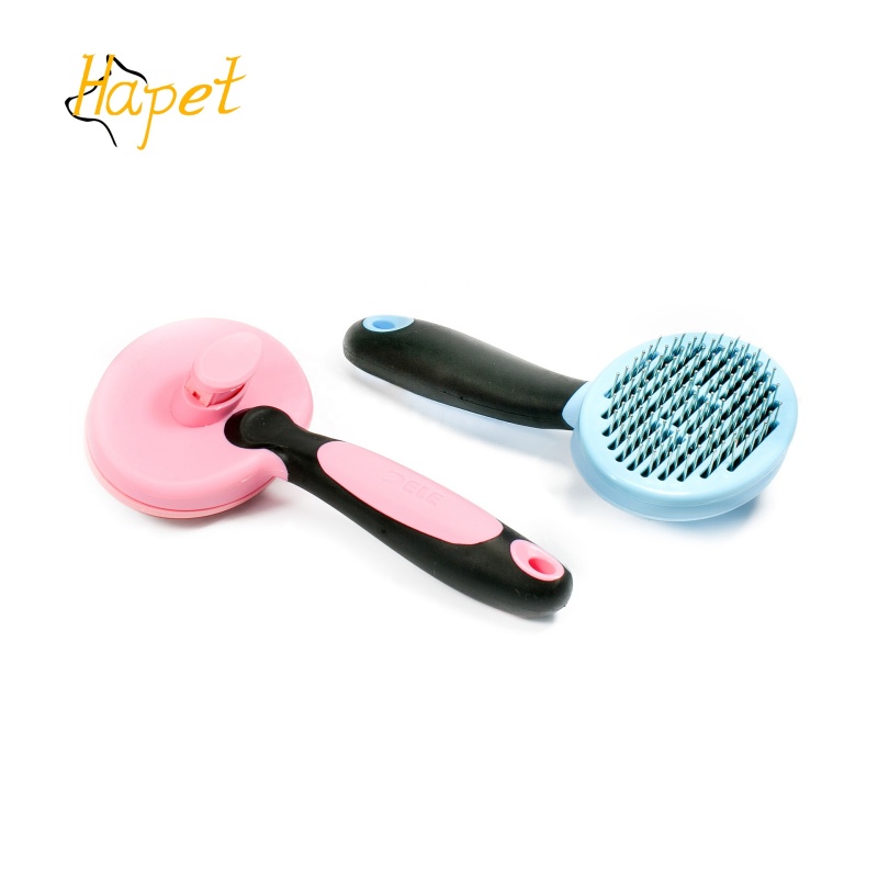 fashionable TPR handle stainless steel pet pin massage comb pet cleaning brush