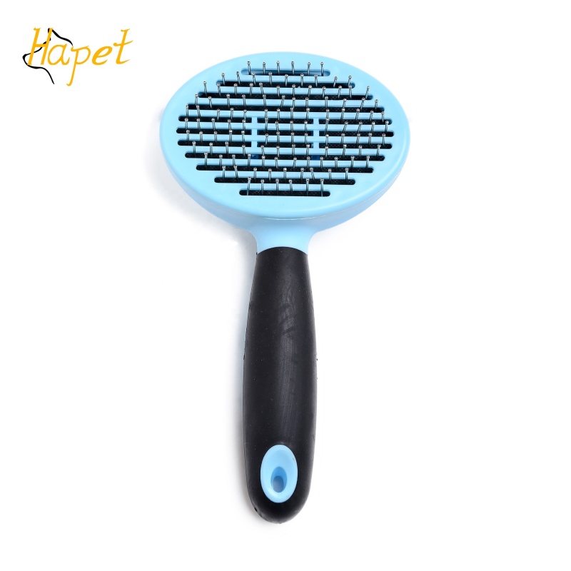 fashionable TPR handle stainless steel pet pin massage comb pet cleaning brush