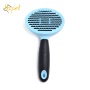 fashionable TPR handle stainless steel pet pin massage comb pet cleaning brush