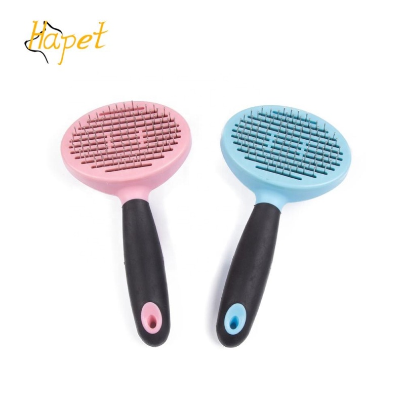 fashionable TPR handle stainless steel pet pin massage comb pet cleaning brush