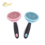 fashionable TPR handle stainless steel pet pin massage comb pet cleaning brush