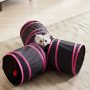 3 Way Collapsible Play Tent Interactive Toy Low Price Tunnel Cat with Balls for Cat Puppy
