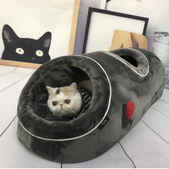 Cat House Bed with Removable Cushion Pad Cozy Kitten Cave Cute Pet Tent Beds for Cats Puppy Small Dogs