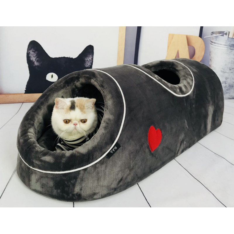 Cat House Bed with Removable Cushion Pad Cozy Kitten Cave Cute Pet Tent Beds for Cats Puppy Small Dogs