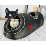 Cat House Bed with Removable Cushion Pad Cozy Kitten Cave Cute Pet Tent Beds for Cats Puppy Small Dogs