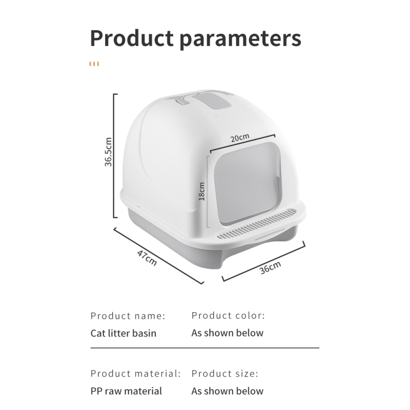 Cat Litter Box with Lid,Top Entry Kitty Sifting Litter Box Kitten Toilet for Cats,Enclosure Cat Litter Pan with Mat No Smell