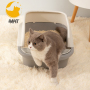 Cat Litter Box with Lid,Top Entry Kitty Sifting Litter Box Kitten Toilet for Cats,Enclosure Cat Litter Pan with Mat No Smell