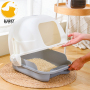 Cat Litter Box with Lid,Top Entry Kitty Sifting Litter Box Kitten Toilet for Cats,Enclosure Cat Litter Pan with Mat No Smell