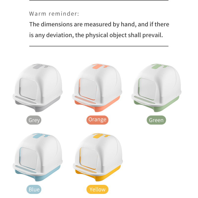 Cat Litter Box with Lid,Top Entry Kitty Sifting Litter Box Kitten Toilet for Cats,Enclosure Cat Litter Pan with Mat No Smell