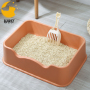 Cat Litter Box with Lid,Top Entry Kitty Sifting Litter Box Kitten Toilet for Cats,Enclosure Cat Litter Pan with Mat No Smell