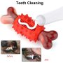 Durable Dog Chew Bones for Large Dogs Tough Nylon Rubber Dog Teething Chew Toys