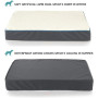 Orthopedic Dog Bed for Large Dogs - Memory Foam Waterproof Dog Bed for Crate with Removable Washable Cover and Nonskid Bottom