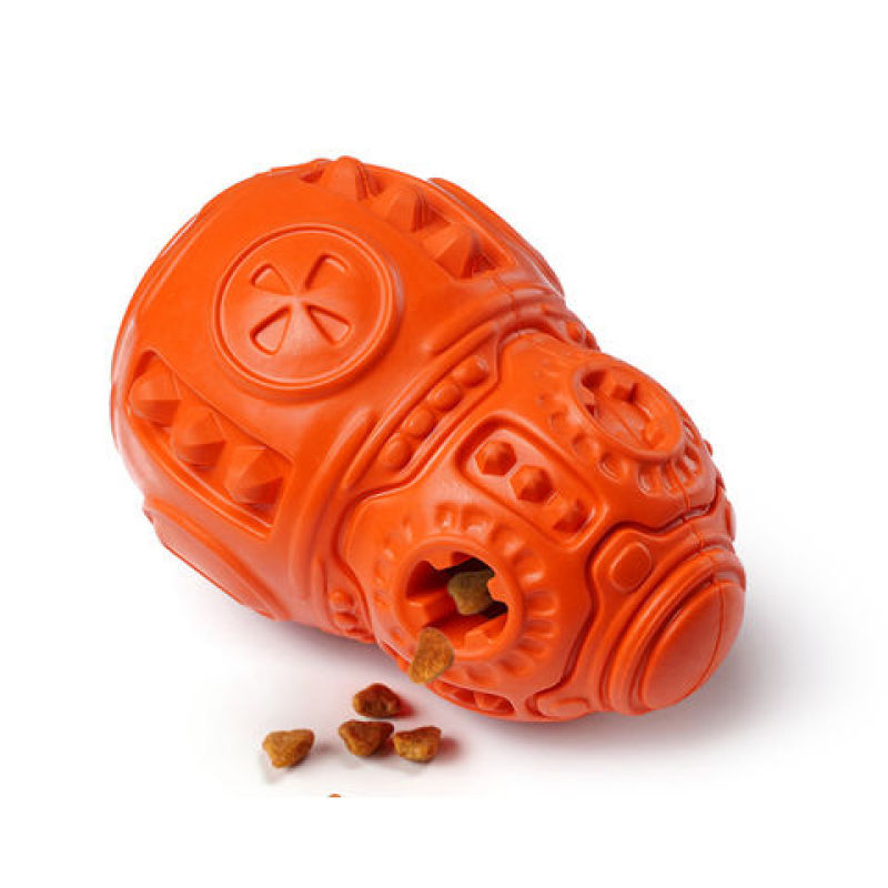 Interactive Treat Dispenser  Dog Chewing Toy for Aggressive Red Ball Toy