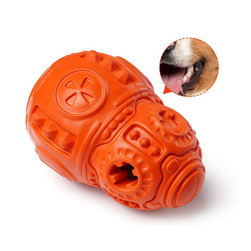 Interactive Treat Dispenser  Dog Chewing Toy for Aggressive Red Ball Toy
