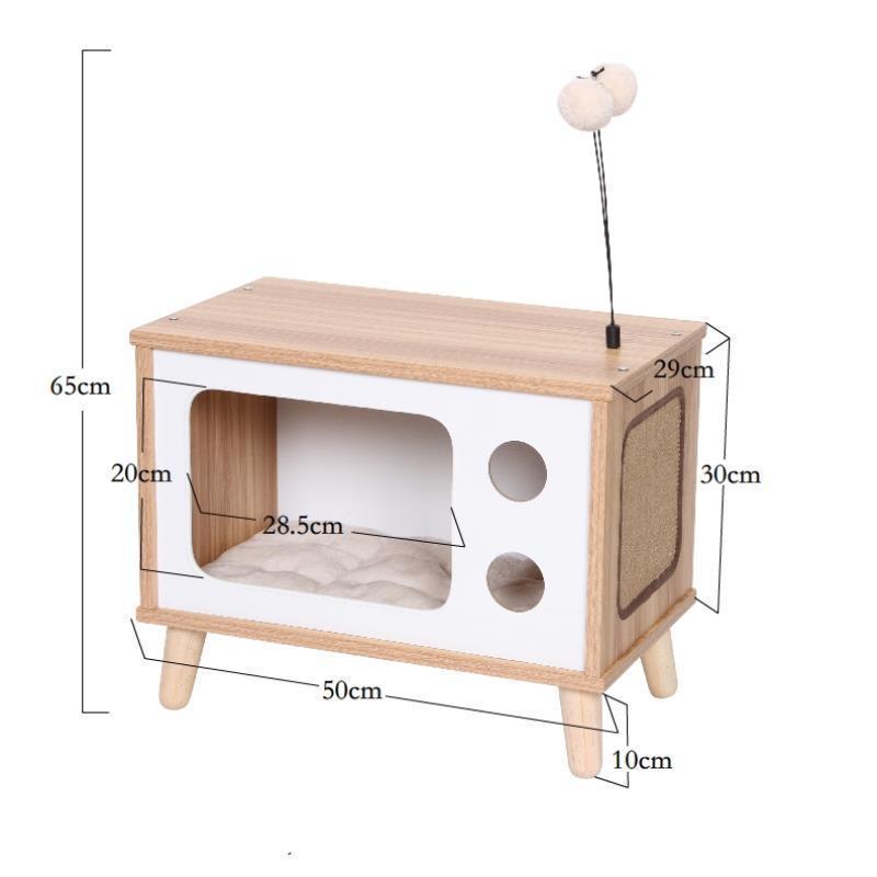 Manufacture Luxury Cat House Removable Washable Small Wooden Cat Tree Kitten Activity Tower Condo Deluxe Furniture Cat Tree