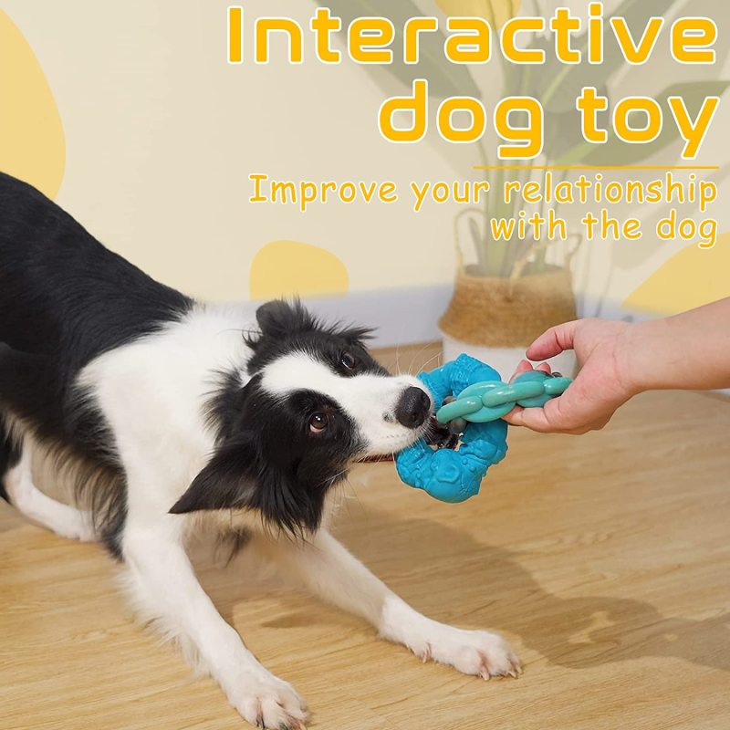 Dog Toys for Aggressive Chewers Large Breed, Indestructible Interactive Tough Dog Chew Toys for Medium Large Dogs, Non-Toxic Nat