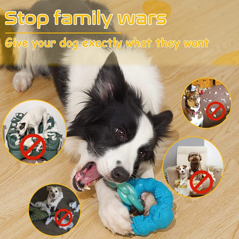 Dog Toys for Aggressive Chewers Large Breed, Indestructible Interactive Tough Dog Chew Toys for Medium Large Dogs, Non-Toxic Nat