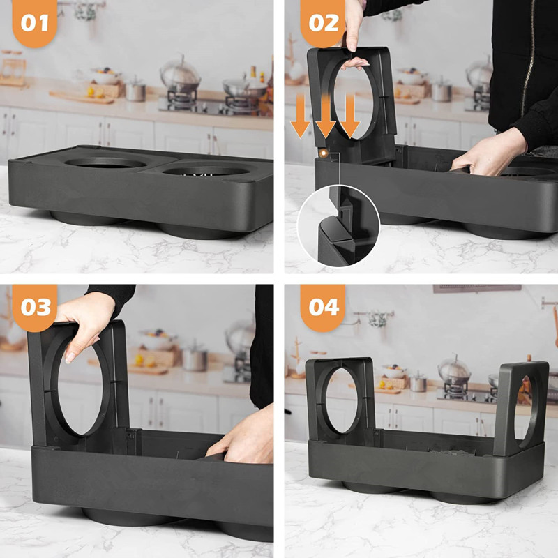 Large Dogs Stainless Steel Elevated Dog Bowls with Stand