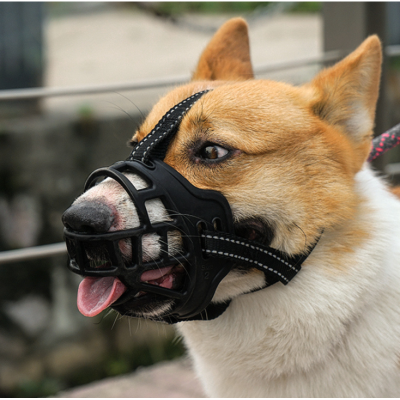Anti Bite No Bark Dog Mouth Cover Mask Breathable Mesh Pet Dog Muzzle Dog Prevent Bite Eating Bark Cover