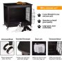 Wooden Dog Crate Furniture for Large or Medium Dogs Heavy Duty Dog Kennel End Table Indoor with Tray and Wheel