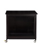 Wooden Dog Crate Furniture for Large or Medium Dogs Heavy Duty Dog Kennel End Table Indoor with Tray and Wheel