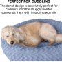 Pet Beds for Dogs Cats Curly Fur Bolster Dog Bed Removable Cover Cozy Dog Donut Bed