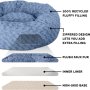 Pet Beds for Dogs Cats Curly Fur Bolster Dog Bed Removable Cover Cozy Dog Donut Bed