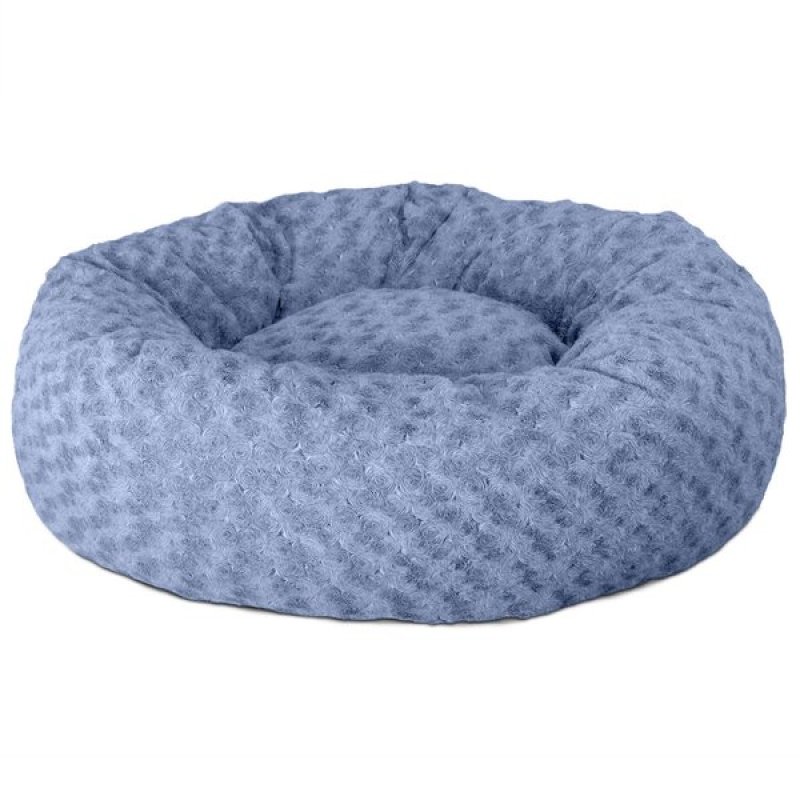 Pet Beds for Dogs Cats Curly Fur Bolster Dog Bed Removable Cover Cozy Dog Donut Bed