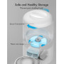 Preservation with Stainless Steel Bowl Automatic Cat Feeder Pet Dry Food Dispenser Triple