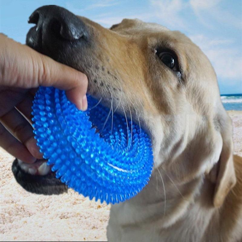 Durable Dog Chew Toy with Squeaker for Aggressive Nearly Indestructible 100% Natural rubber ball dog toy