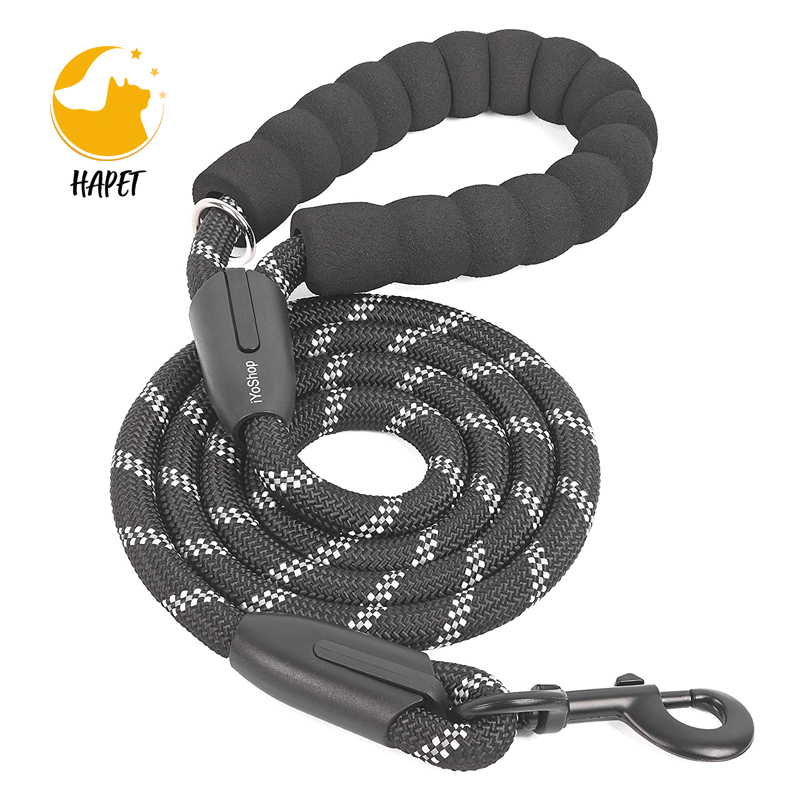 Dog leash loose hand reflective leash thick large dog walking leash 1.5m round pet supplies