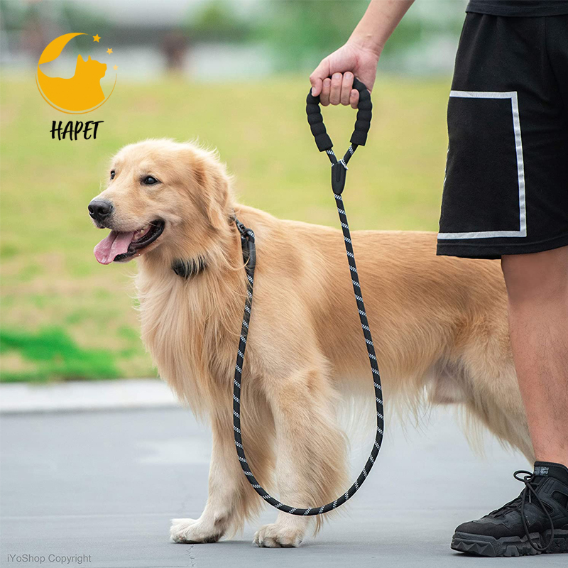 Dog leash loose hand reflective leash thick large dog walking leash 1.5m round pet supplies