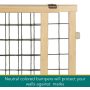 Hassle free install with no tools Mesh Pet gate Pressure Mount Sustainable Hardwood For Pet