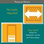 Hassle free install with no tools Mesh Pet gate Pressure Mount Sustainable Hardwood For Pet