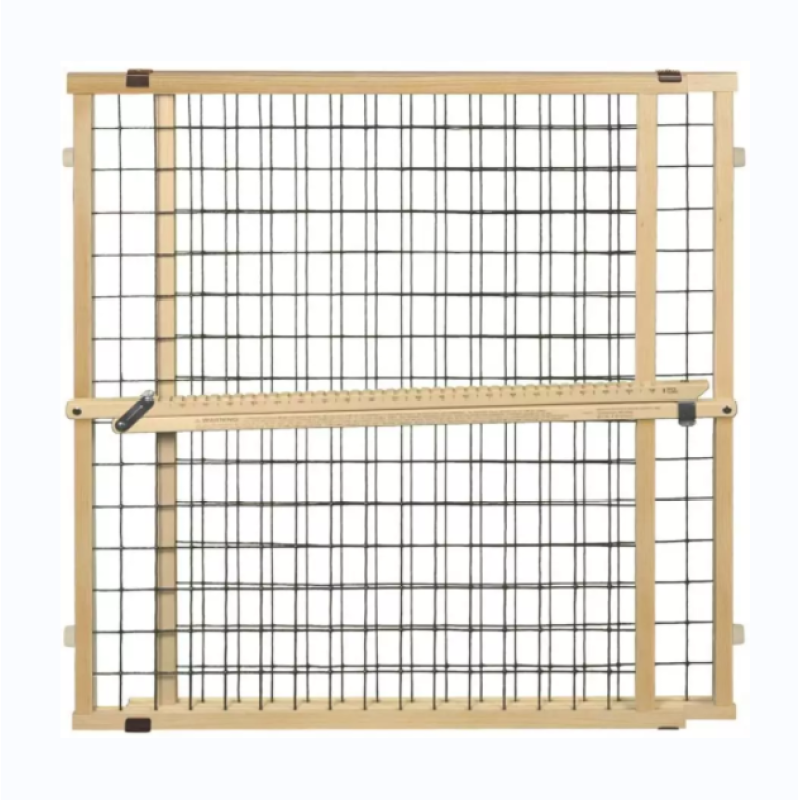 Hassle free install with no tools Mesh Pet gate Pressure Mount Sustainable Hardwood For Pet
