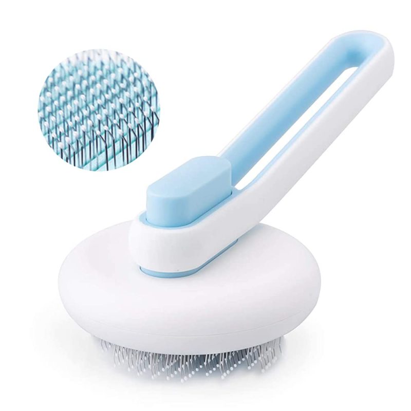 Grooming Self Cleaning Slicker Pet Hair Brush Puppy Kitten Massage Removes