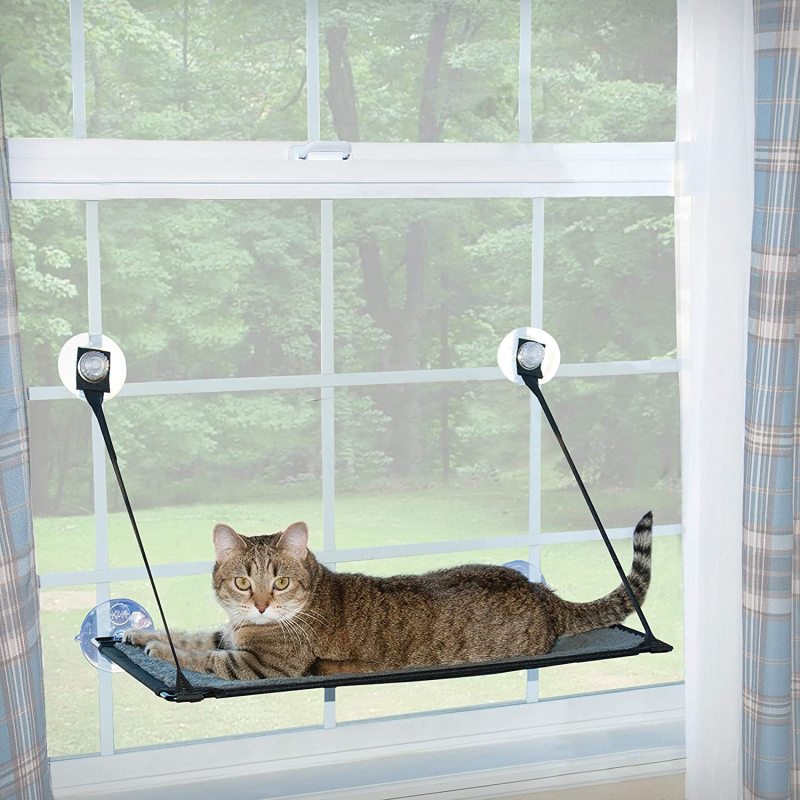 Single Level Cat Hammock Window Perch Mount Kitty Sill
