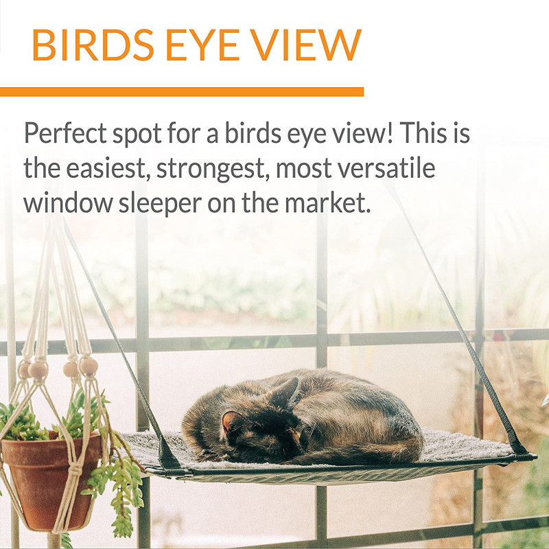 Single Level Cat Hammock Window Perch Mount Kitty Sill