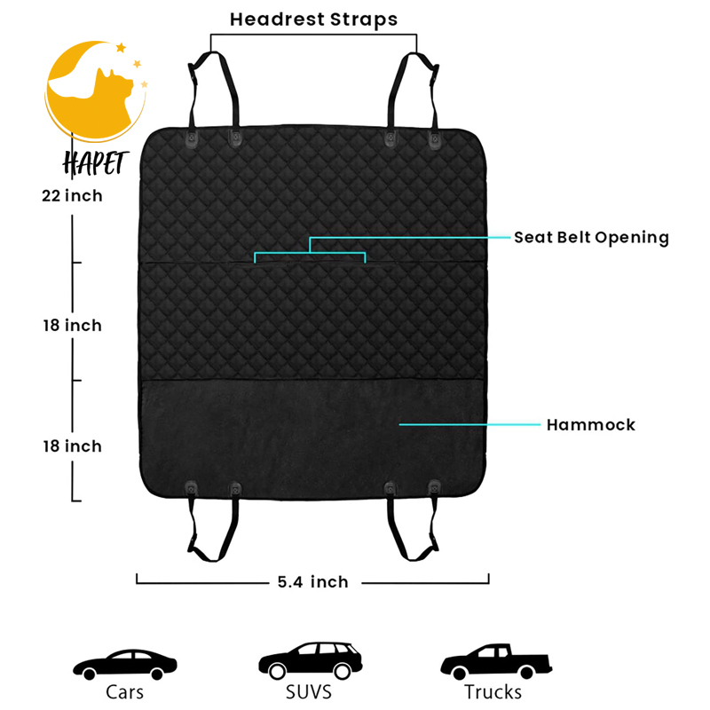 Dog Car Seat Cover Back Seat Cover for Dogs Pet Car Seat Protector Waterproof
