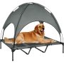 Outdoor Dog Bed with Canopy Breathable Portable Pet Cushion with Double-Layer Camp Tent