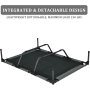 Outdoor Dog Bed with Canopy Breathable Portable Pet Cushion with Double-Layer Camp Tent