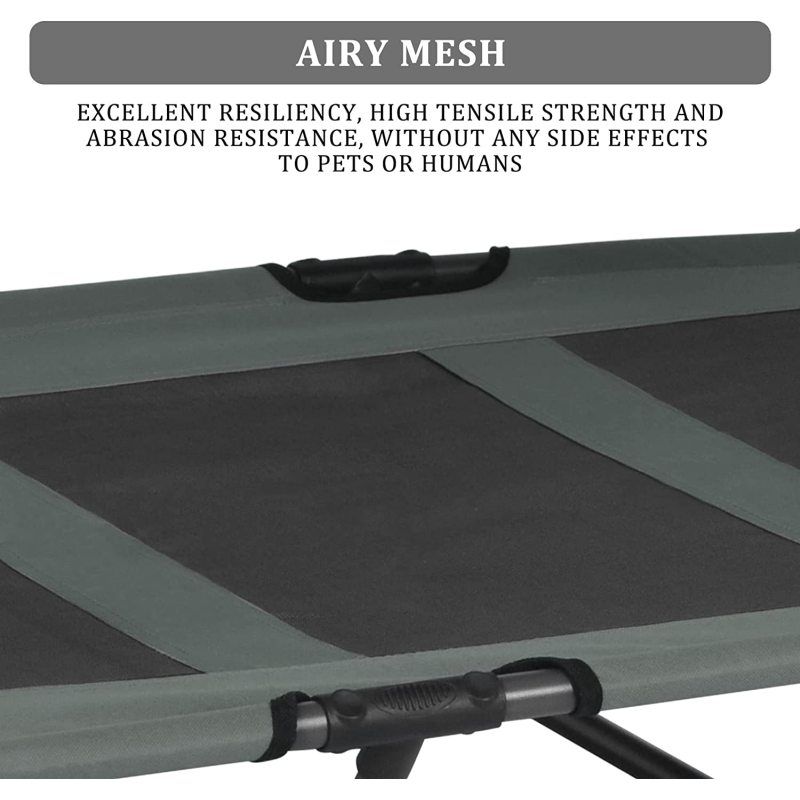Outdoor Dog Bed with Canopy Breathable Portable Pet Cushion with Double-Layer Camp Tent