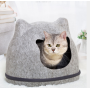 Custom New Design Four Seasons Washable Felt cat cave  Pet Cat Dog Bed For Pet
