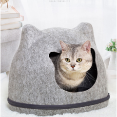 Custom New Design Four Seasons Washable Felt cat cave  Pet Cat Dog Bed For Pet