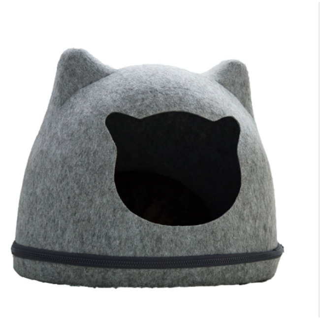 Custom New Design Four Seasons Washable Felt cat cave  Pet Cat Dog Bed For Pet